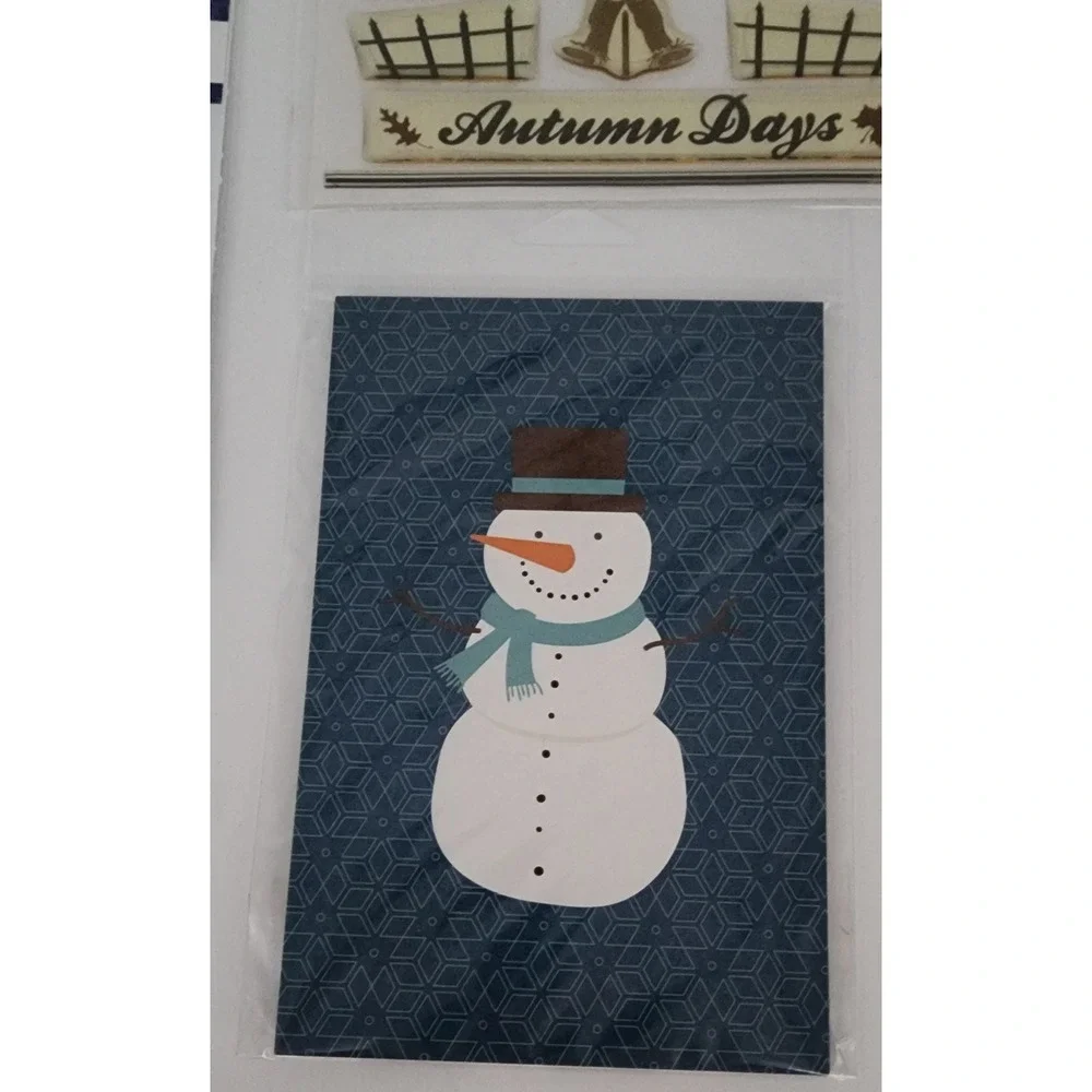 Fall Winter Scrapbooking Ephemera Stickers Cardstock Embellishments‎ Craft Lot